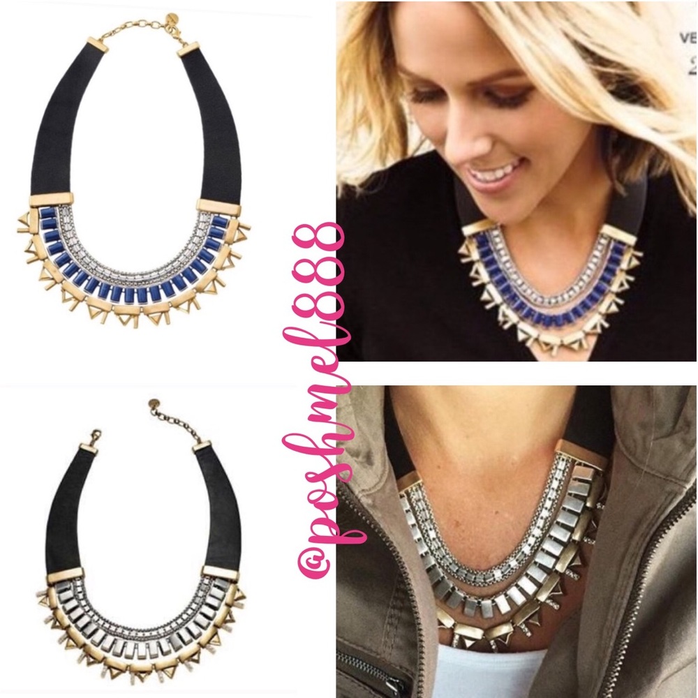 :: Stella & Dot Natalie Leather/Cobalt Necklace